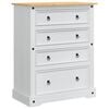 vidaXL Storage Chests Corona White 92 x 48 x 114 cm Solid Pine Wood
