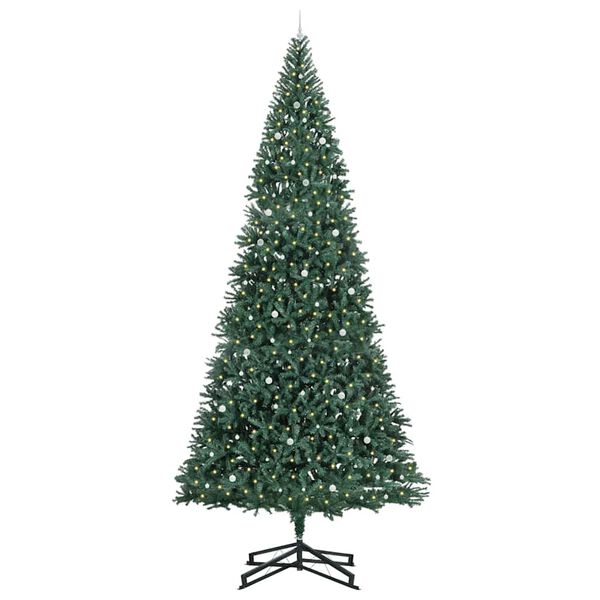 vidaXL Artificial Pre-lit Christmas Tree with Ball Set Green 500 cm