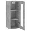 vidaXL Wall Mounted Cabinet Concrete Grey 34.5x34x90 cm