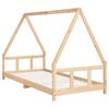 vidaXL Kids Bed Frame 90x200 cm Solid Wood Pine