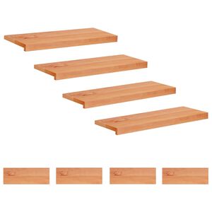vidaXL Stair Treads 8 pcs 80 x 30 x 2 cm Varnish Solid Beech Wood