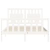 vidaXL Bed Frame without Mattress White 140x200 cm Solid Wood Pine