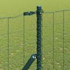 vidaXL Fence with Post Green 1.6 x 10 m Steel and PVC