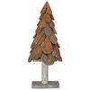 vidaXL Christmas Tree with Stand Brown 90 cm Solid teak wood
