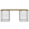 vidaXL Garden Bench Gabion Design 103x31x42 cm Impregnated Wood Pine