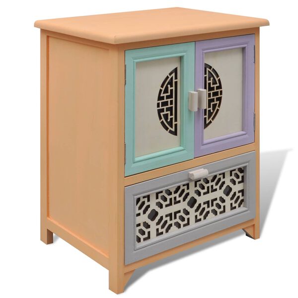 vidaXL Side Cabinet Multicolour 46 x 34 x 55.5 cm Paulownia Wood