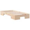 vidaXL Floor Bed Frame with Storage Brown 90 x 200 cm Solid pine wood