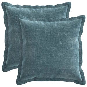 vidaXL Cushion Cover 2 pcs HOUTEN Blue 30 x 30 cm Chenille Fabric