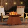 vidaXL Fire Pit Brown 60 x 60 x 30 cm Weathering Steel