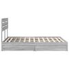 vidaXL Storage Bed Grey Sonoma 150 x 200 cm Engineered Wood