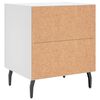 vidaXL Bedside Cabinets 2 pcs White 40x35x47.5 cm Engineered Wood