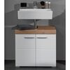 Trendteam Sink Vanity Unit Amanda White and Knotty Oak
