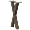 vidaXL Coffee Table Legs X-Shaped 2 pcs Natural Steel 28x(42-43) cm Steel