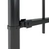 vidaXL Garden Fence with Hoop Top Steel 537x80 cm Black