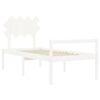 vidaXL Senior Bed without Mattress White 90x200 cm Solid Wood