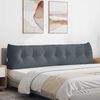 vidaXL Back Pillow Dark Grey 200 x 24 x 50 cm Velvet