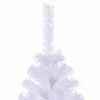 vidaXL Artificial Christmas Tree with Stand White 210 cm PVC and Steel
