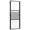 vidaXL Glass Door 83 x 3.5 x 201.5 cm Aluminium Black
