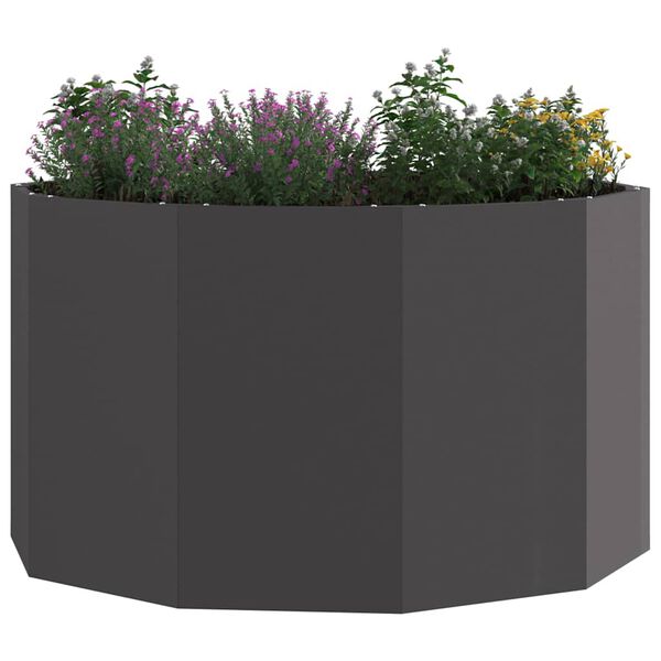 vidaXL Planter Black 90 x 90 x 50 cm Steel