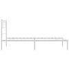 vidaXL Metal Bed Frame without Mattress with Headboard White 100x190cm