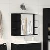 vidaXL Mirror Cabinet Black Oak 80 x 20.5 x 64 cm Engineered Wood