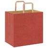 vidaXL Paper Bags 250 pcs with Handles Red 26x17x25 cm