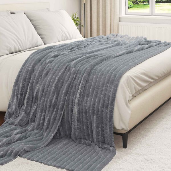 vidaXL Throw Blankets 6 pcs Dark Grey 270 x 240 cm Fleece