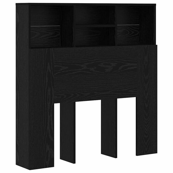 vidaXL Headboard Cabinet Black Oak 100 x 19 x 103.5 cm Engineered Wood