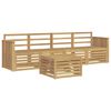 vidaXL Outdoor Sofa Set 5 pcs White Solid Acacia Wood