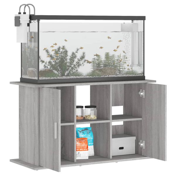 vidaXL Aquarium Stand Grey Sonoma 101x41x58 cm Engineered Wood