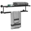 vidaXL Towel Rack Black 61 x 23 x 17 cm Stainless steel