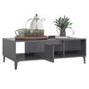 vidaXL Coffee Table High Gloss Grey 103.5x60x35 cm Engineered Wood