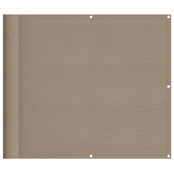 vidaXL Balcony Screen Taupe 90x1000 cm 100% Polyester Oxford