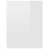 vidaXL Bedside Cabinet High Gloss White 40x30x40 cm Engineered Wood