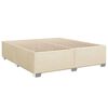 vidaXL Box Spring Bed with Mattress Cream 180x200 cm Fabric
