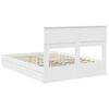 vidaXL Storage Bed with Headboard White 140 x 190 cm Engineered Wood