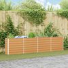 vidaXL Garden Raised Bed 320x40x77 cm Galvanized Steel Silver