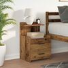 vidaXL Bedside Cabinet with 2 Drawers Old Wood 40x36.5x62 cm
