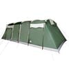 vidaXL Family Tent Tunnel 10-Person Green Waterproof