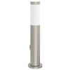 vidaXL Bollard Light with Sensor&Outlet 50 cm Stainless Steel IP44