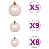vidaXL Artificial Pre-lit Christmas Tree with Ball Set&Pine Cones 150 cm