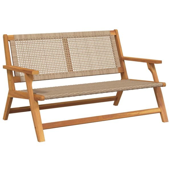 vidaXL Garden Furniture Beige 122 x 78 x 73 cm Solid Acacia Wood