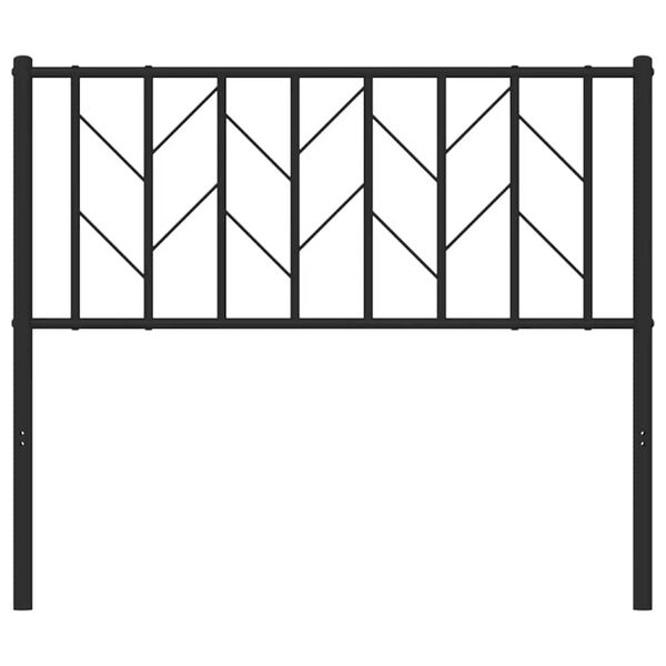 vidaXL Metal Headboard Black 100 cm
