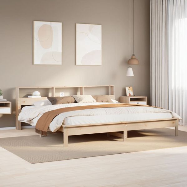 vidaXL Bed Frame without Mattress 200x200 cm Solid Wood Pine