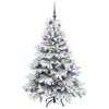 vidaXL Artificial Christmas Tree with 150 LEDs White 150 cm PE and PVC
