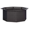 vidaXL Fire Pit Ring Black 60 x 60 x 25 cm Steel