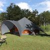 vidaXL Teepee Tent with Roof Grey and Orange 600 x 600 x 347 cm