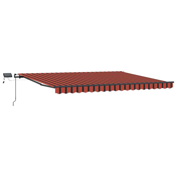 vidaXL Retractable Awning Manual Orange and brown 400 x 300 cm Fabric