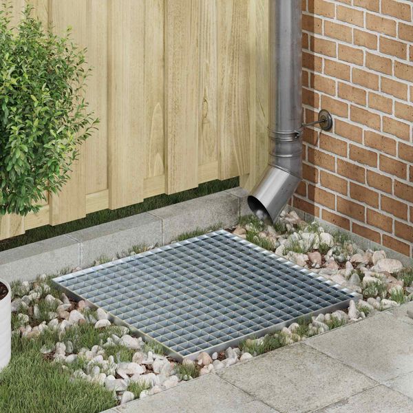 vidaXL Grating Silver 60 x 60 x 2 cm Hot-Dip Galvanised Steel