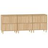vidaXL Sideboards 3 pcs Sonoma Oak 60x35x70 cm Engineered Wood